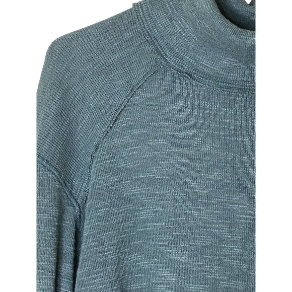 Free People “We The Free” Open-Back Turtleneck Tunic Top S Green / Blue - Picture 3 of 9